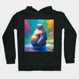 Bathing Bear Chubby Bara Furry Art Hoodie